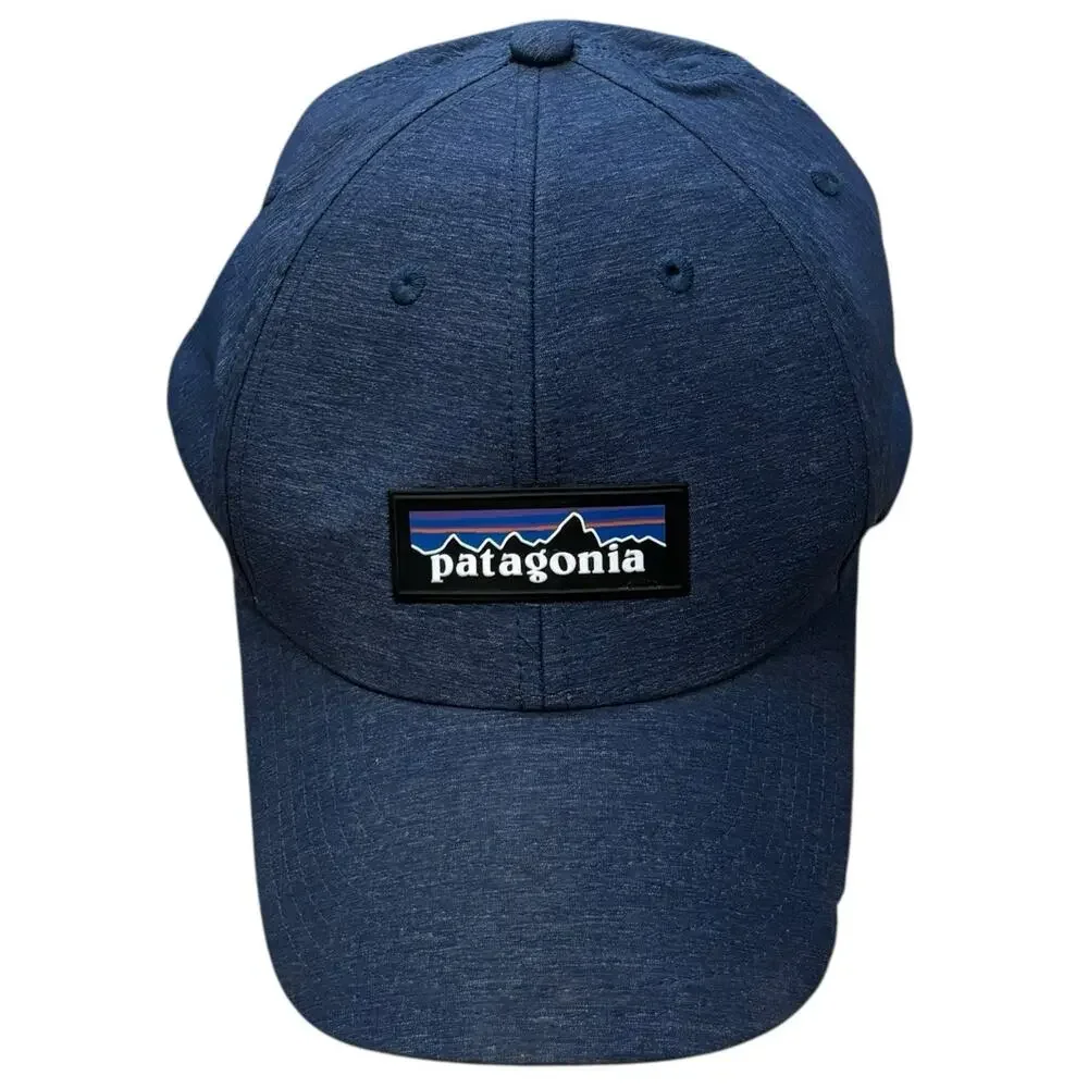 Patagonia Blue Cotton Small Logo P-6 Snap Back Baseball Hat